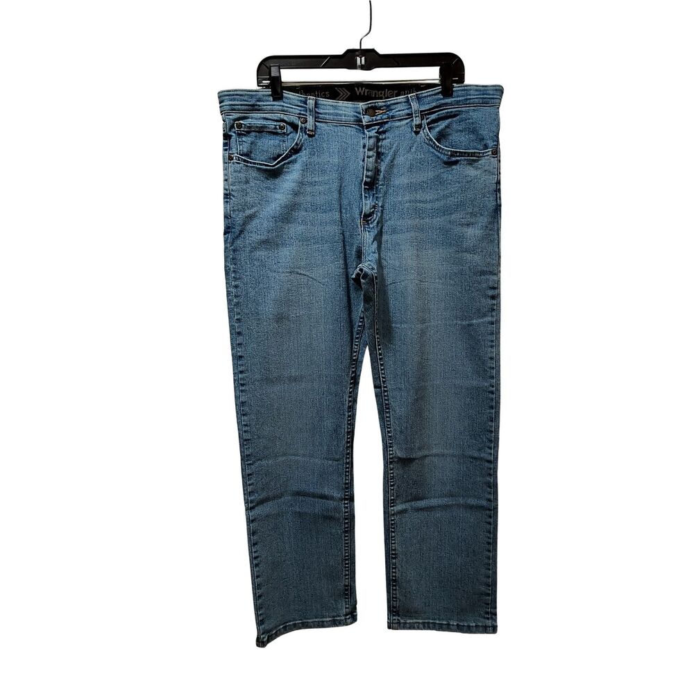 Wrangler Authentics Jeans Men's 38x29 Straight Blue Stretch Denim 10ZM1CSSE